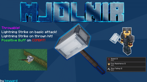 Mjolnir Addon (1.19) – MCPE/Bedrock Mod Thumbnail