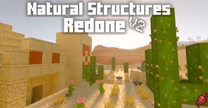 Natural Structure Redone Addon (1.20, 1.19) - MCPE/Bedrock Mod 1