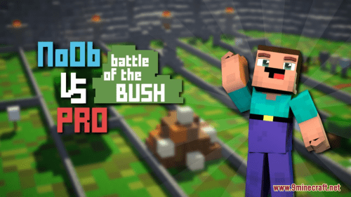 Noob Vs Pro Map (1.21.1, 1.20.1) – Battle Of The Bush Thumbnail