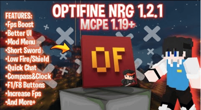Optifine RNG (1.19) - FPS Boost, Mod Menu, Low Fire, F1 Button 1