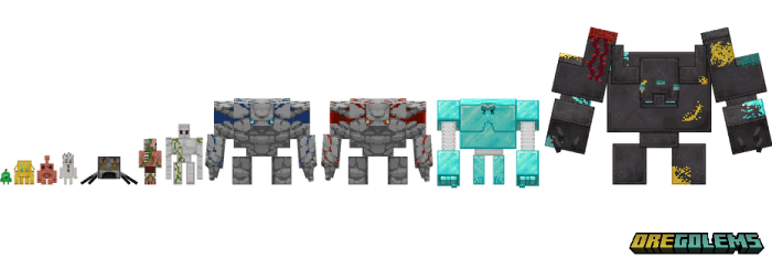 Ore Golems Addon (1.20, 1.19) - MCPE/Bedrock Mod 6