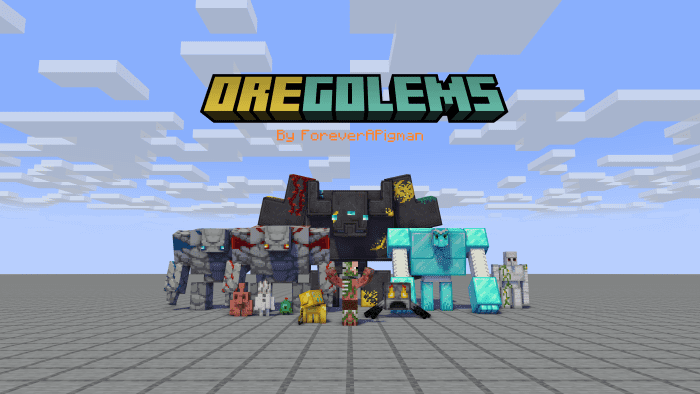 Ore Golems Addon (1.20, 1.19) - MCPE/Bedrock Mod 1