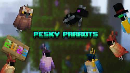 Pesky Parrots Texture Pack (1.19) – MCPE/Bedrock Thumbnail