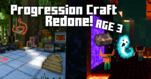 Progression Craft (Redone) Addon (1.20, 1.19) – MCPE/Bedrock Addonpack Thumbnail