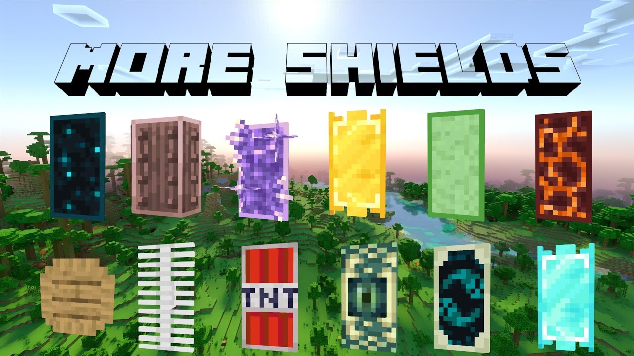 Raiyon's More Shields Addon (1.21, 1.20) - MCPE/Bedrock Edition Mod 1