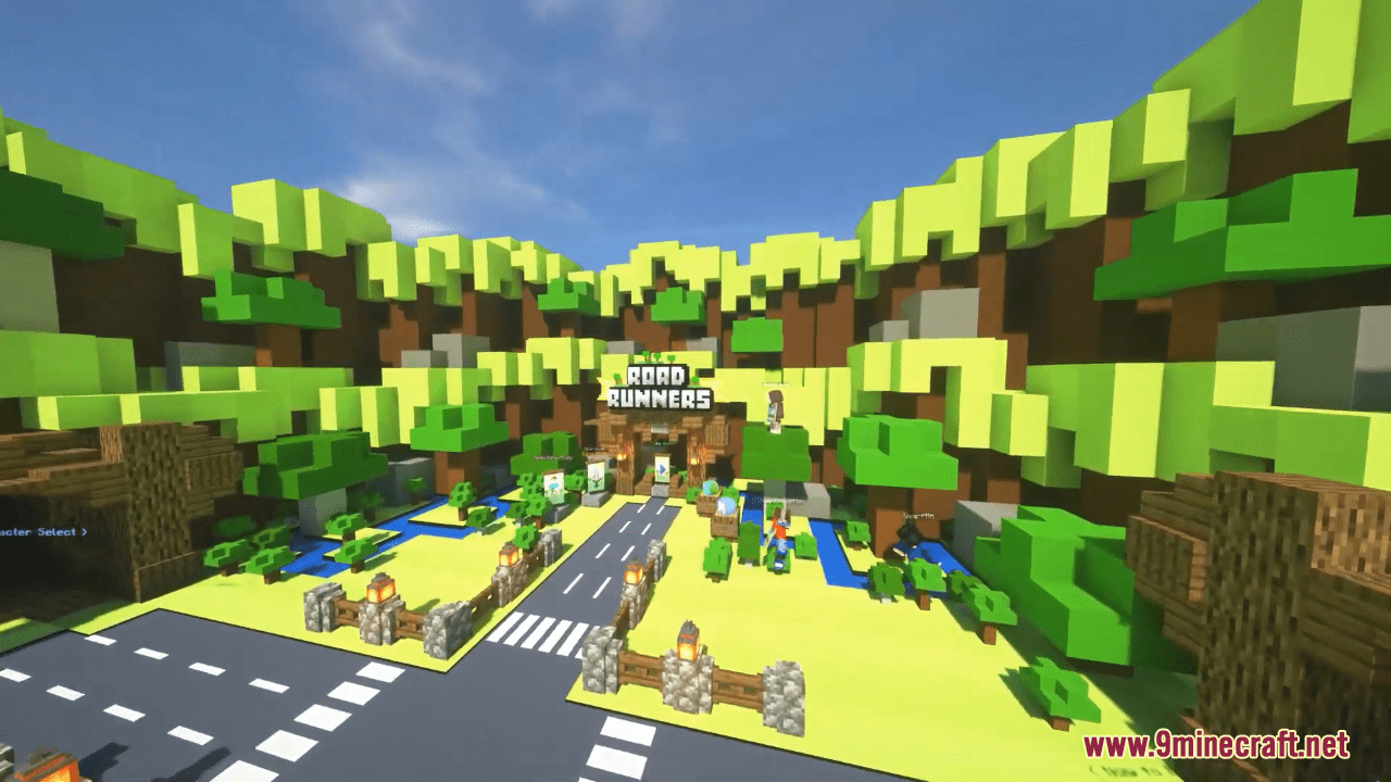 Road Runners Map (1.21.1, 1.20.1) - Crossy Road In Minecraft 2