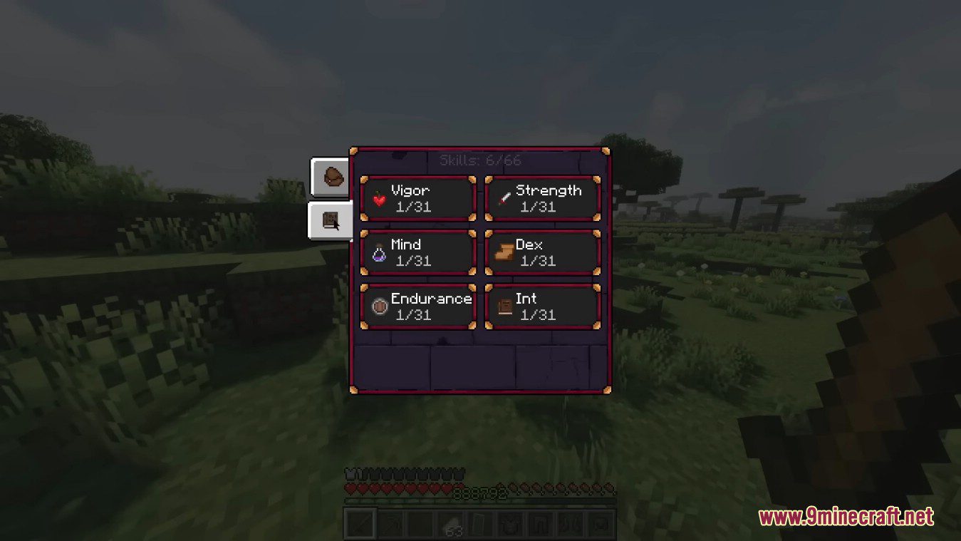 RpgSkillable Mod (1.19.2) - Learning Vigor, Strength, Endurance... 3