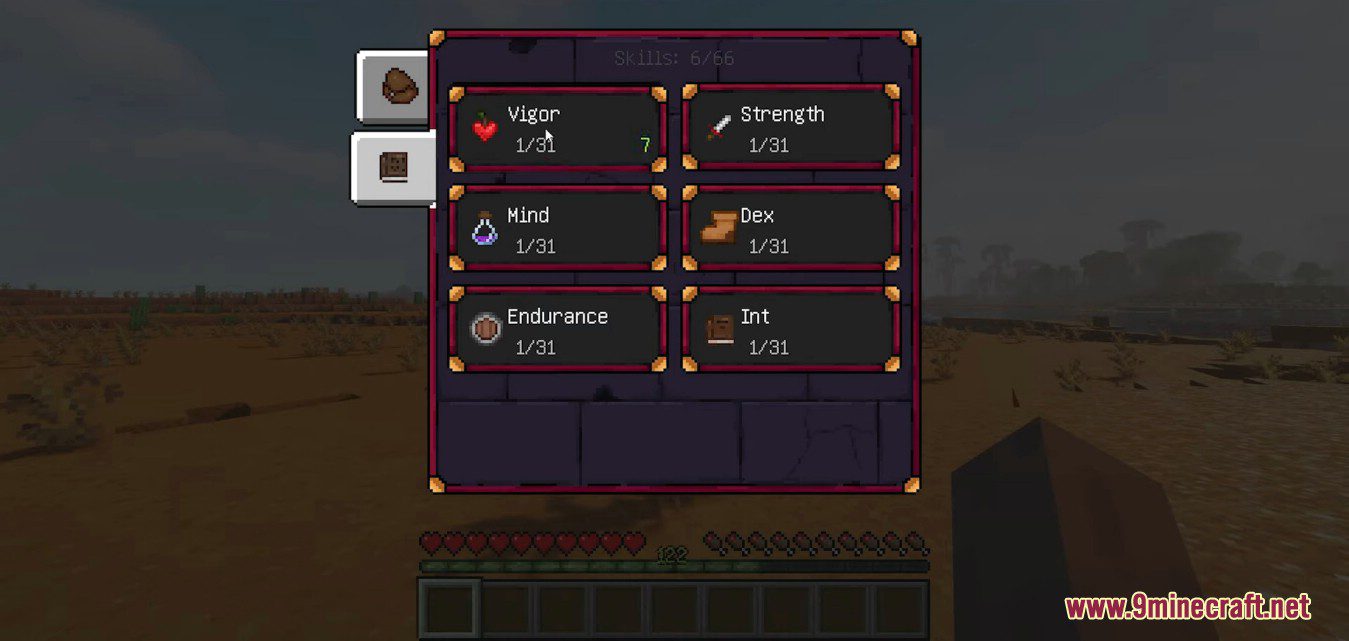 RpgSkillable Mod (1.19.2) - Learning Vigor, Strength, Endurance... 6