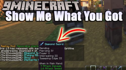 Show Me What You Got Mod (1.20.2, 1.19.4) – Displaying Your Items in Chat Thumbnail