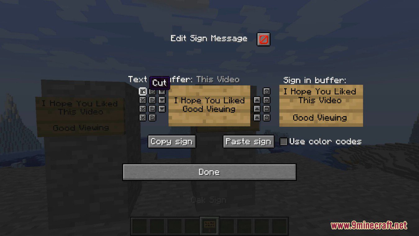 Sign Tools Mod (1.19.3, 1.18.2) - Useful Tools for Sign 9