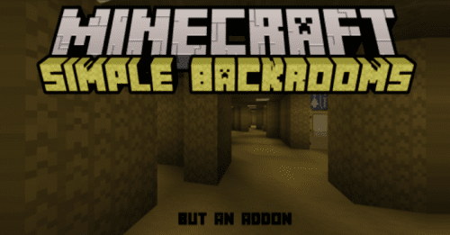 Simple Backrooms Addon (1.21, 1.20) – MCPE/Bedrock Mod Thumbnail