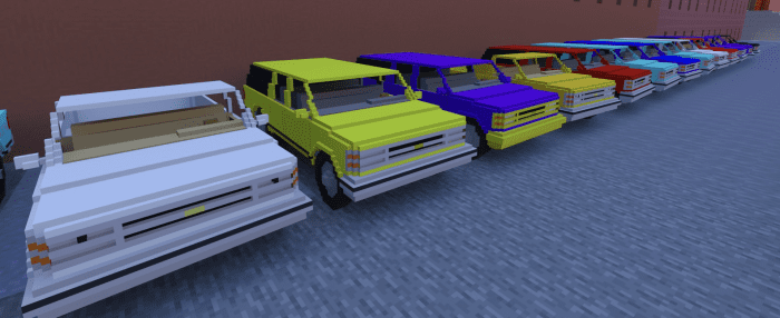 Swagcasters SUV & Pickup Truck Addon (1.19) - MCPE/Bedrock Mod 4