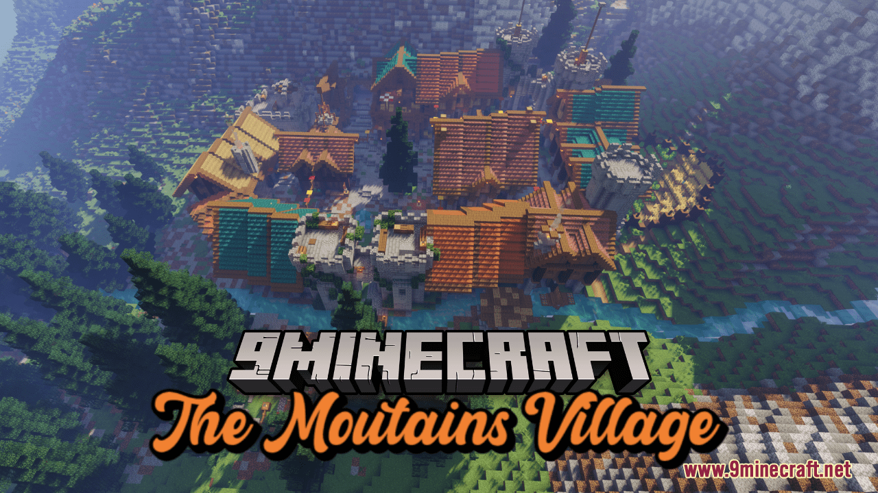 The Mountains Village Map (1.21.1, 1.20.1) - Medieval Survival Base 1