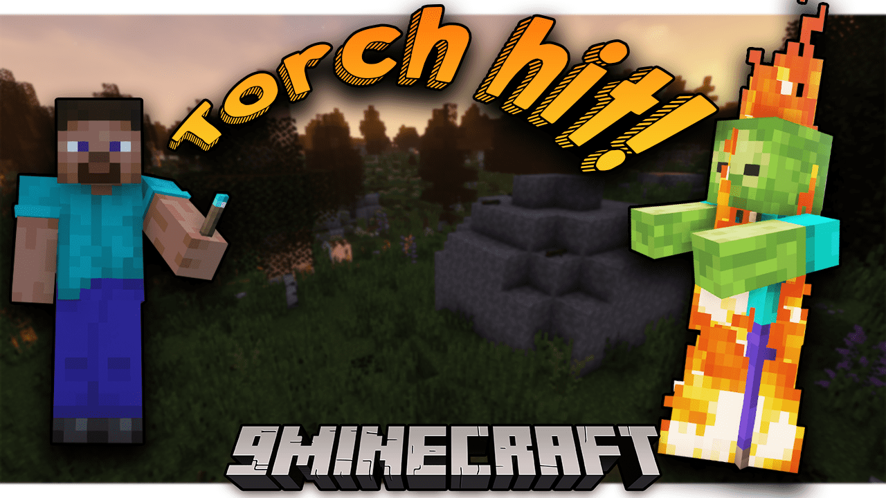 Torch hit! Mod (1.20.4, 1.19.4) - Defensive With Torches 1