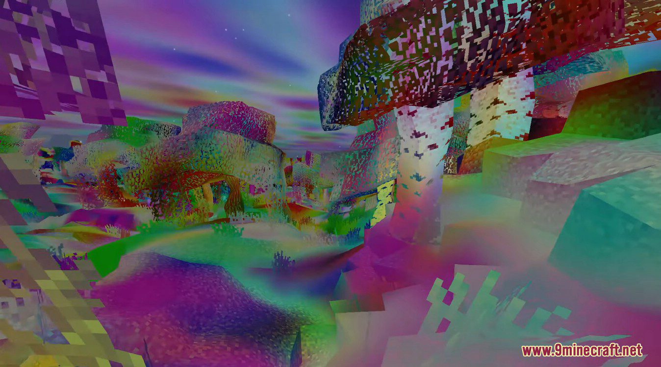 Trippy Shaders (1.21.1, 1.20.1) - The world is so Colorful and Messy 5