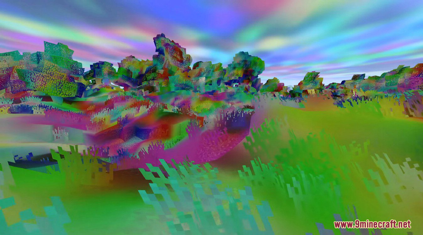 Trippy Shaders (1.21.1, 1.20.1) - The world is so Colorful and Messy 7