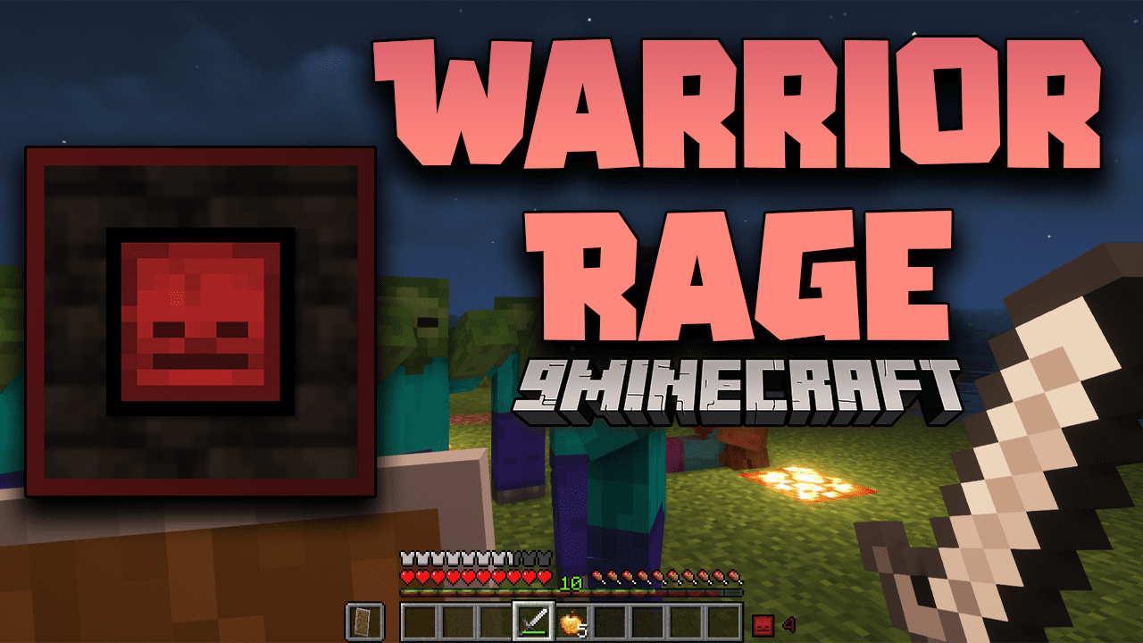 Warrior Rage Mod (1.20.2, 1.19.4) - Brings Functionality Of Kill Streak To Minecraft 1