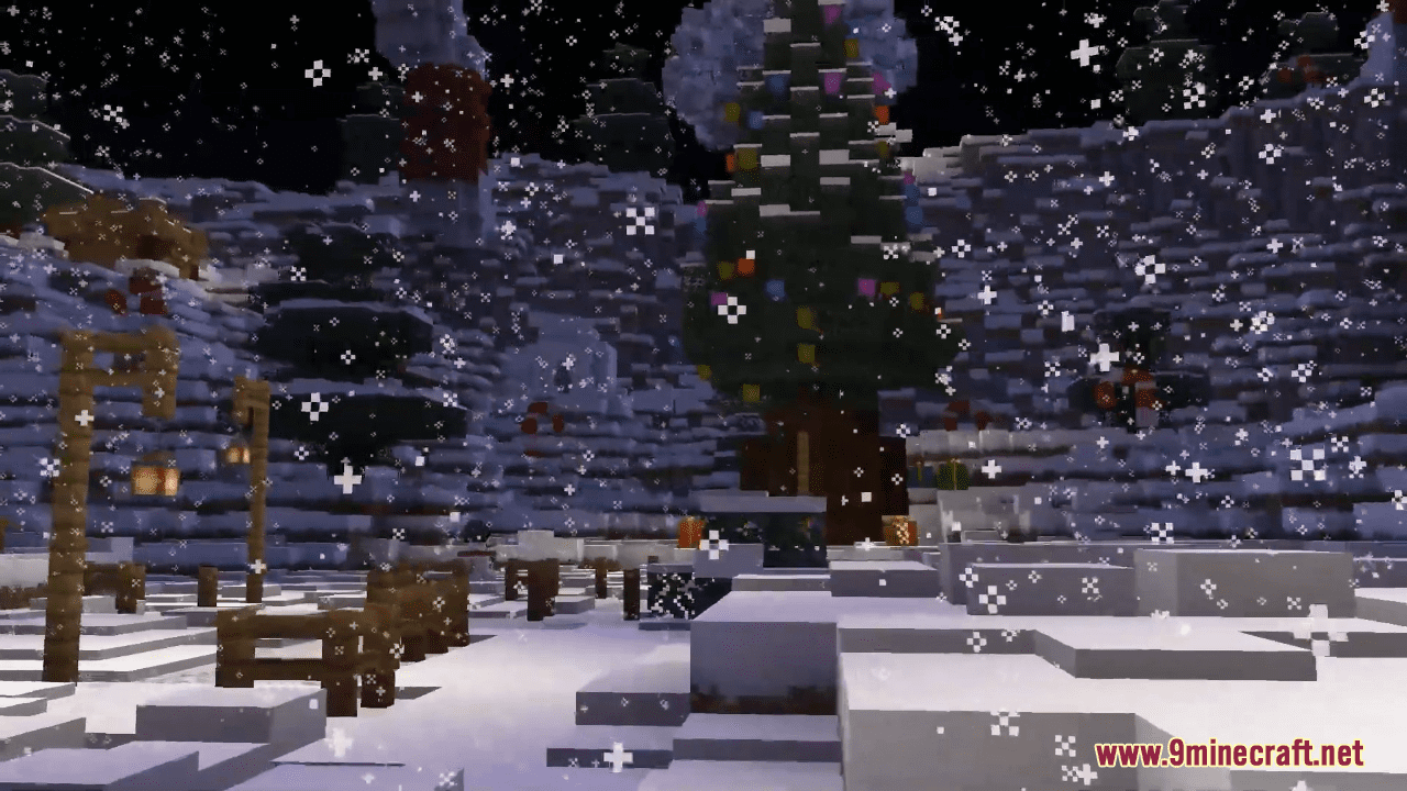 Winter Valley Map (1.21.1, 1.20.1) - A Festive and Snowy Land 5