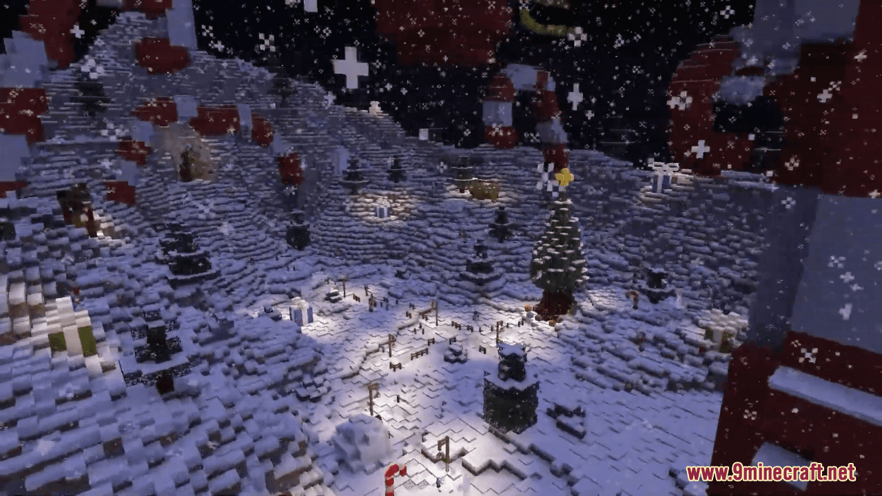 Winter Valley Map (1.21.1, 1.20.1) - A Festive and Snowy Land 11