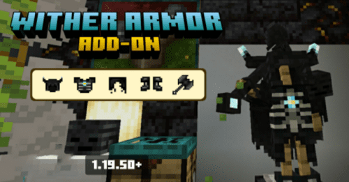 Wither Armor Addon (1.19) – MCPE/Bedrock Mod Thumbnail