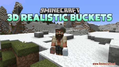 3D Realistic Buckets Resource Pack (1.20.6, 1.20.1) – Texture Pack Thumbnail