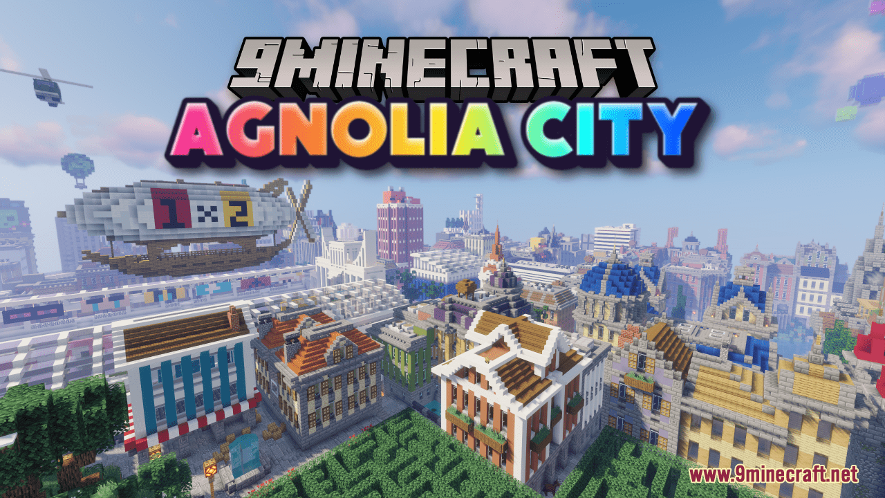 Agnolia City Map (1.21.1, 1.20.1) - A City Full of Wonders 1