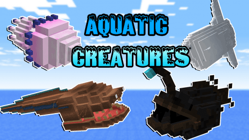 Aquatic Creatures Addon (1.19) – MCPE/Bedrock Mod Thumbnail