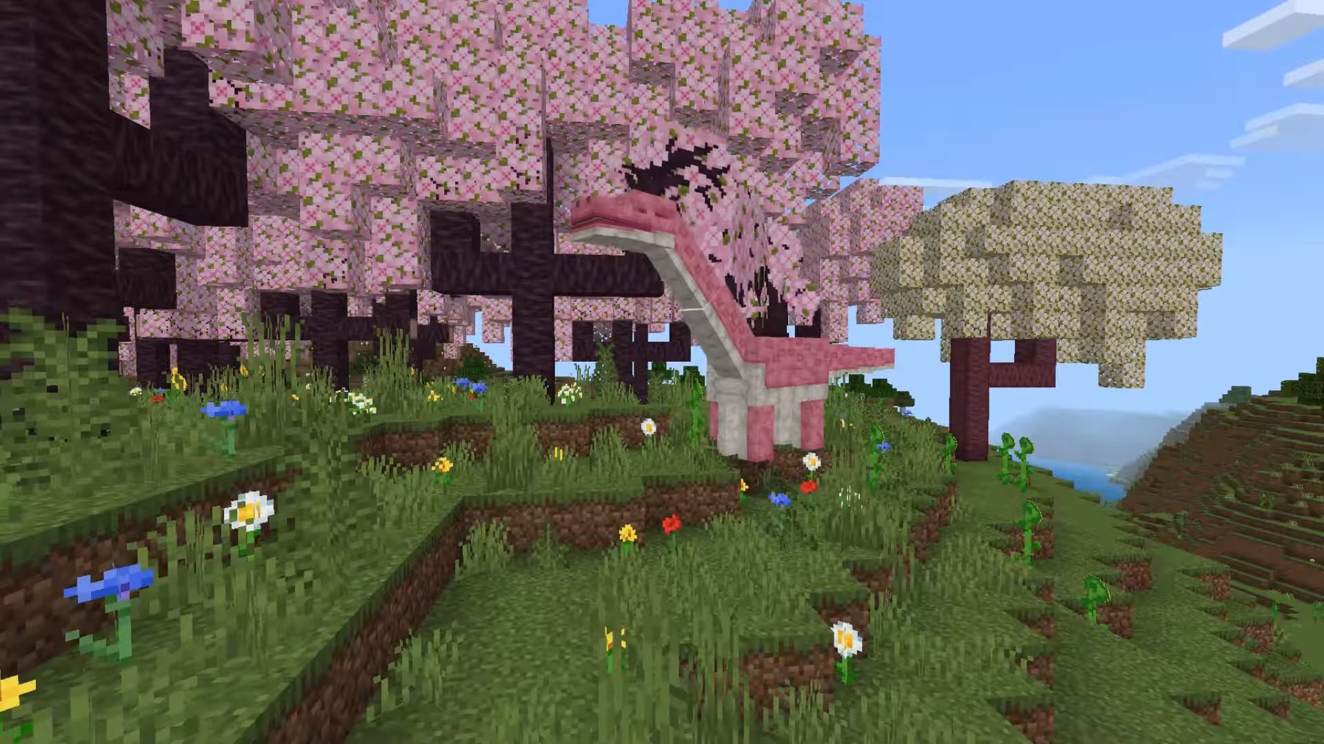 Better Cherry Blossom Biome Addon (1.19) - MCPE/Bedrock Mod 6