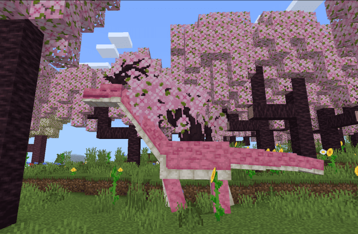 Better Cherry Blossom Biome Addon (1.19) - MCPE/Bedrock Mod 5