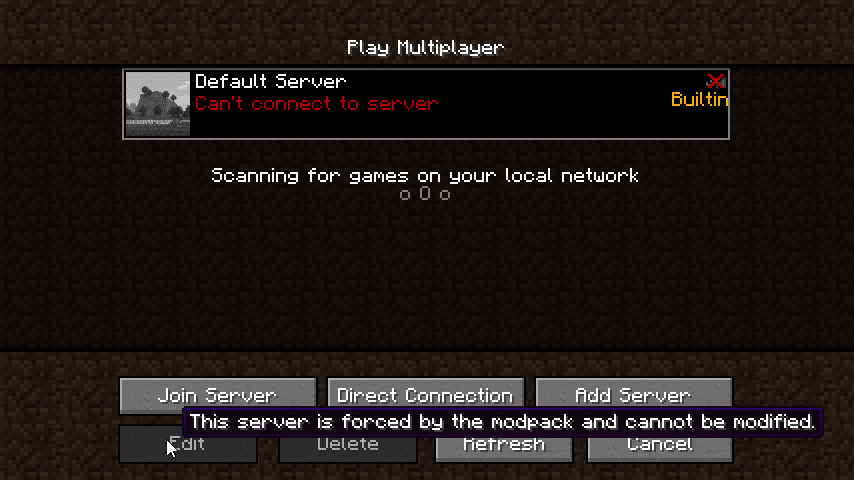 Builtin Servers Mod (1.20.1, 1.19.2) - Small Config for Modpack Makers 4