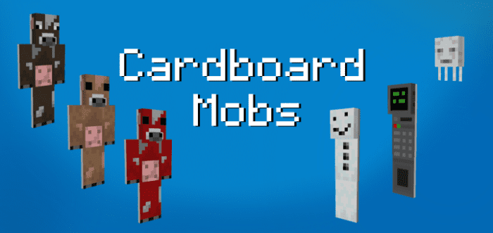 Cardboard Mobs Skin Pack (1.19) - MCPE/Bedrock 1