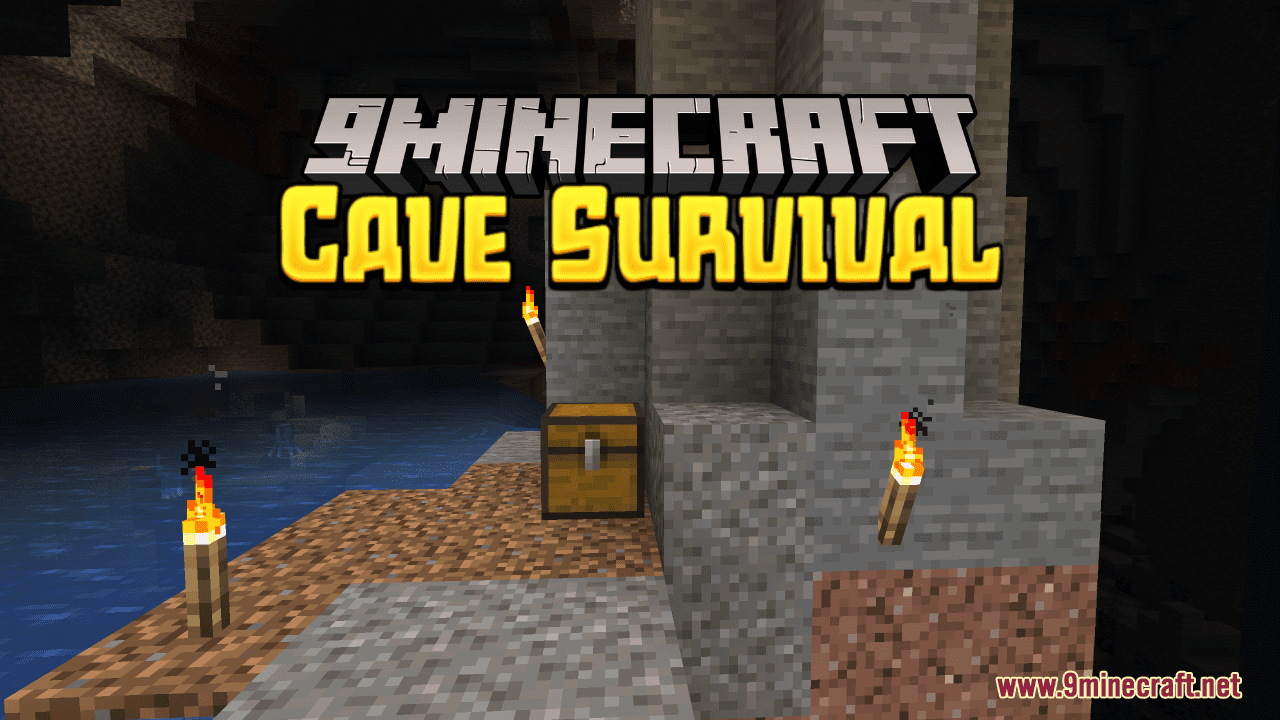 Cave Survival Map (1.20.4, 1.19.4) - Under The Sea Level 1