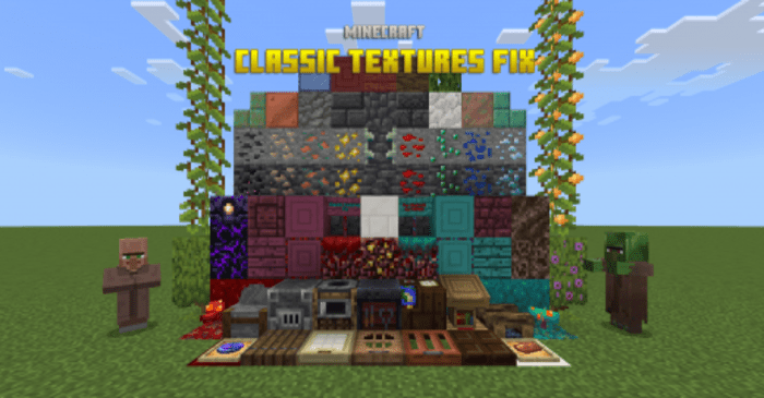 Classic Textures Fix Pack (1.19) - MCPE/Bedrock 1