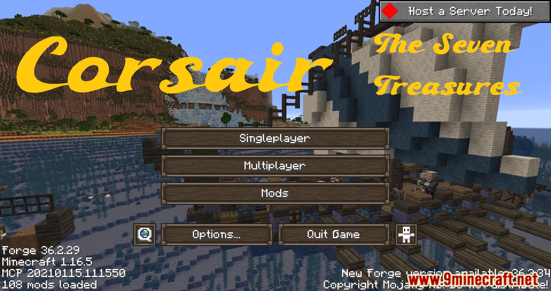 Corsair: The Seven Treasures Modpack (1.16.5) - Pirates, Riches, and Adventures 2