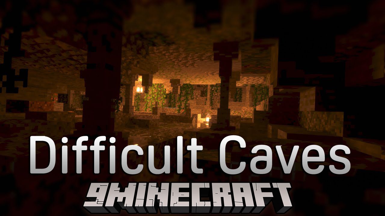 Difficult Caves Mod (1.20.1, 1.19.2) - Hostile Mobs will be Stronger 1