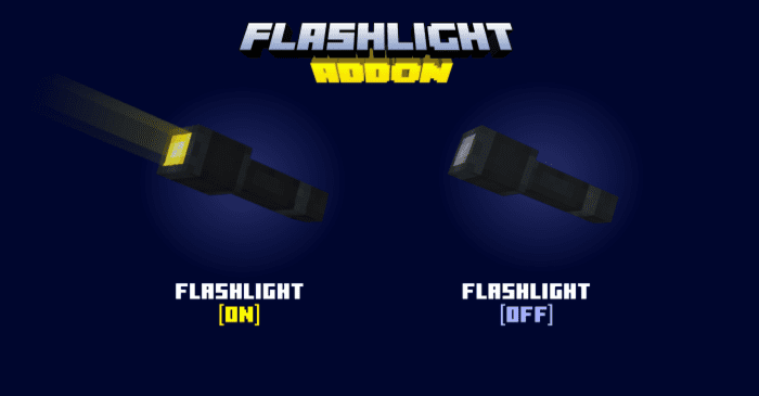 Flashlight Addon (1.19) - MCPE/Bedrock Mod 2