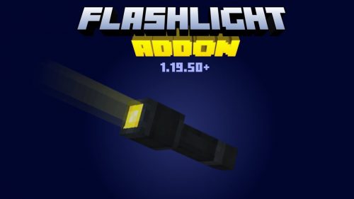 Flashlight Addon (1.19) – MCPE/Bedrock Mod Thumbnail