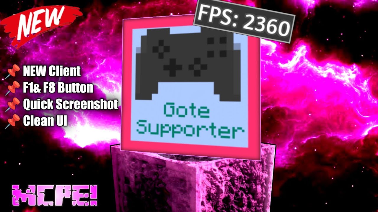 Gote-Supporter Pack (1.20, 1.19) - Best New Client for MCPE/Bedrock 1