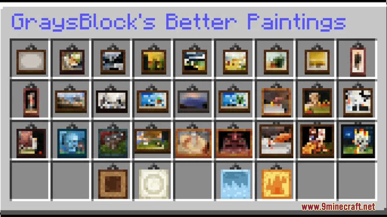 GraysBlock's Better Paintings Resource Pack (1.20.6, 1.20.1) - Texture Pack 1