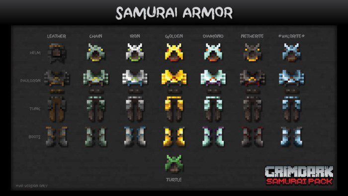 Grimdark Samurai Texture Pack (1.19) - MCPE/Bedrock 2