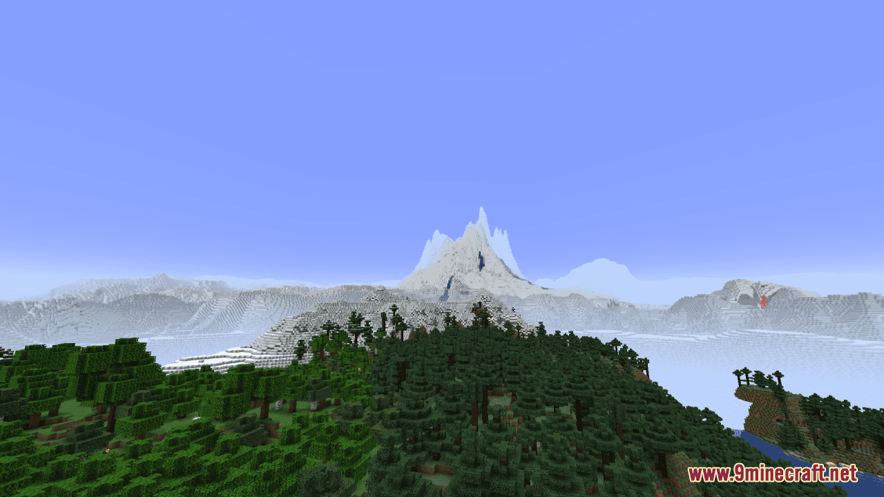 Immersive Skybox - Snowy Mountains Resource Pack (1.20.6, 1.20.1) - Texture Pack 2