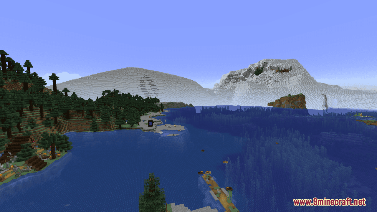 Immersive Skybox - Snowy Mountains Resource Pack (1.20.6, 1.20.1) - Texture Pack 11