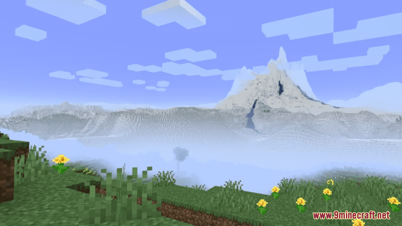 Immersive Skybox - Snowy Mountains Resource Pack (1.20.6, 1.20.1) - Texture Pack 14