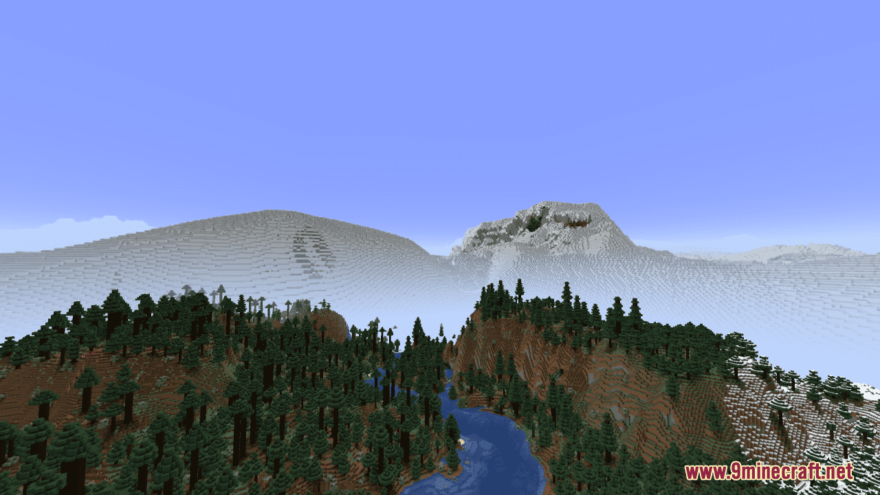 Immersive Skybox - Snowy Mountains Resource Pack (1.20.6, 1.20.1) - Texture Pack 3