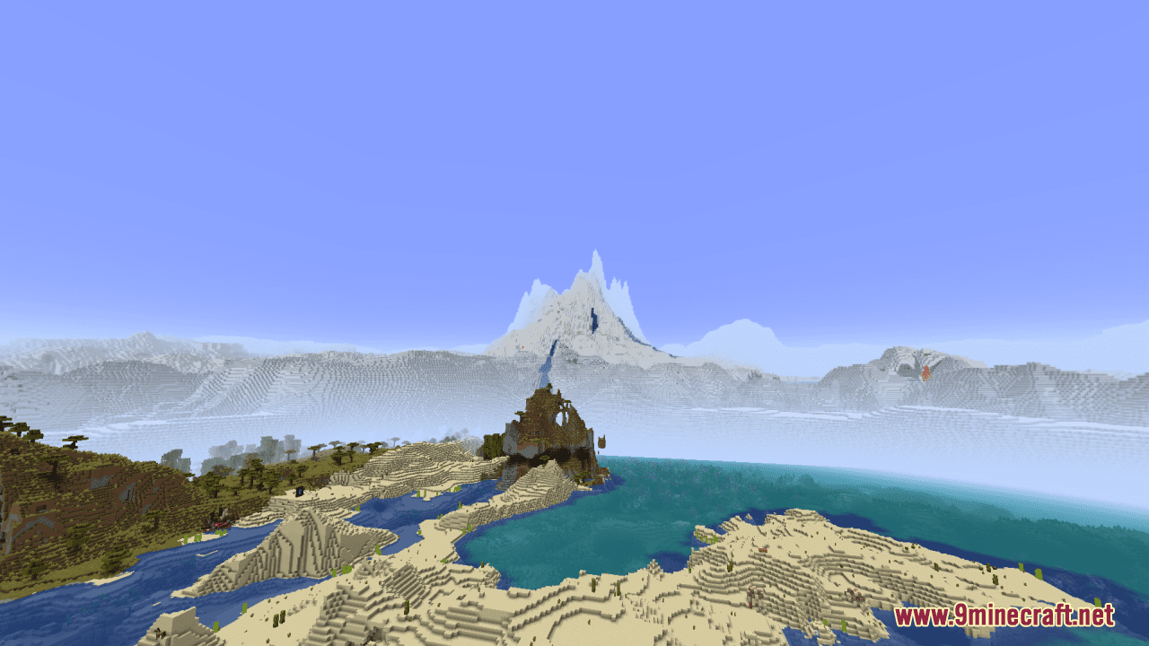 Immersive Skybox - Snowy Mountains Resource Pack (1.20.6, 1.20.1) - Texture Pack 5