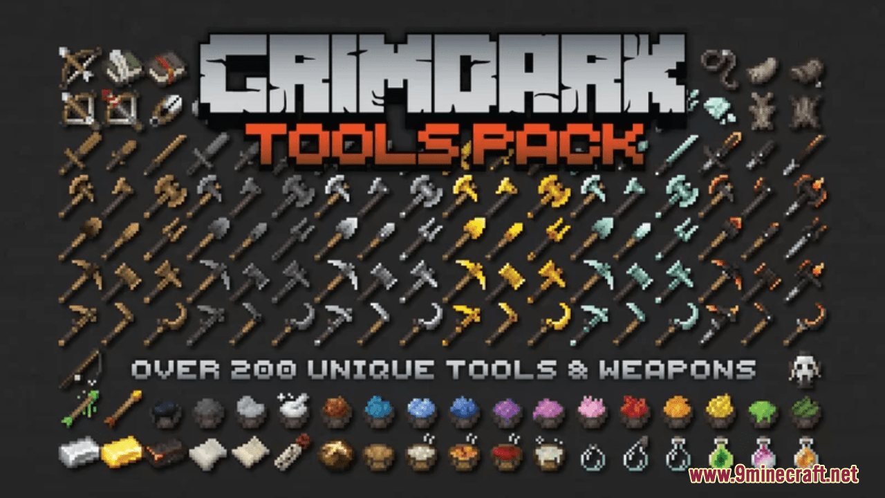 Kal's Grimdark Tools Resource Pack (1.20.6, 1.20.1) - Texture Pack 1