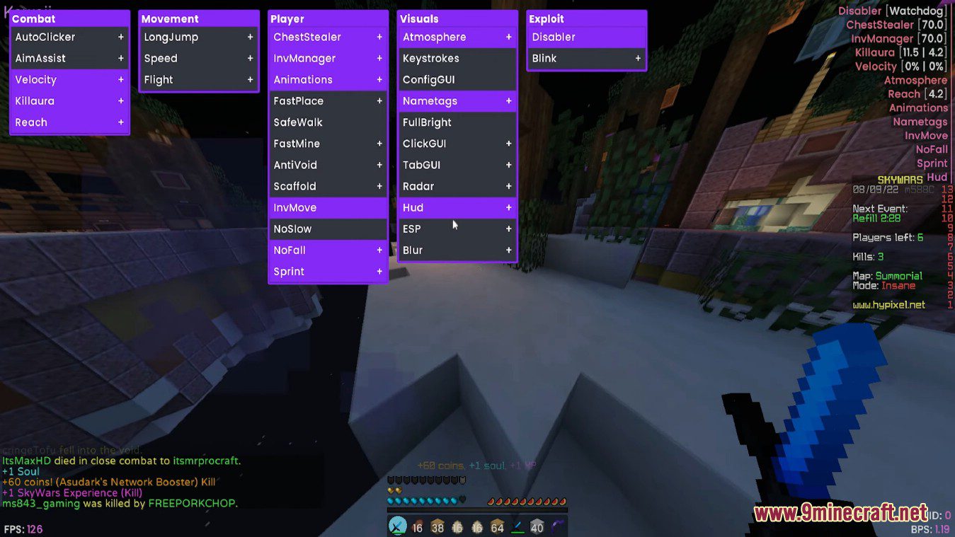 Kawaii Client (1.8.9) - Free Ghost Client for Hypixel, Minemen... 3