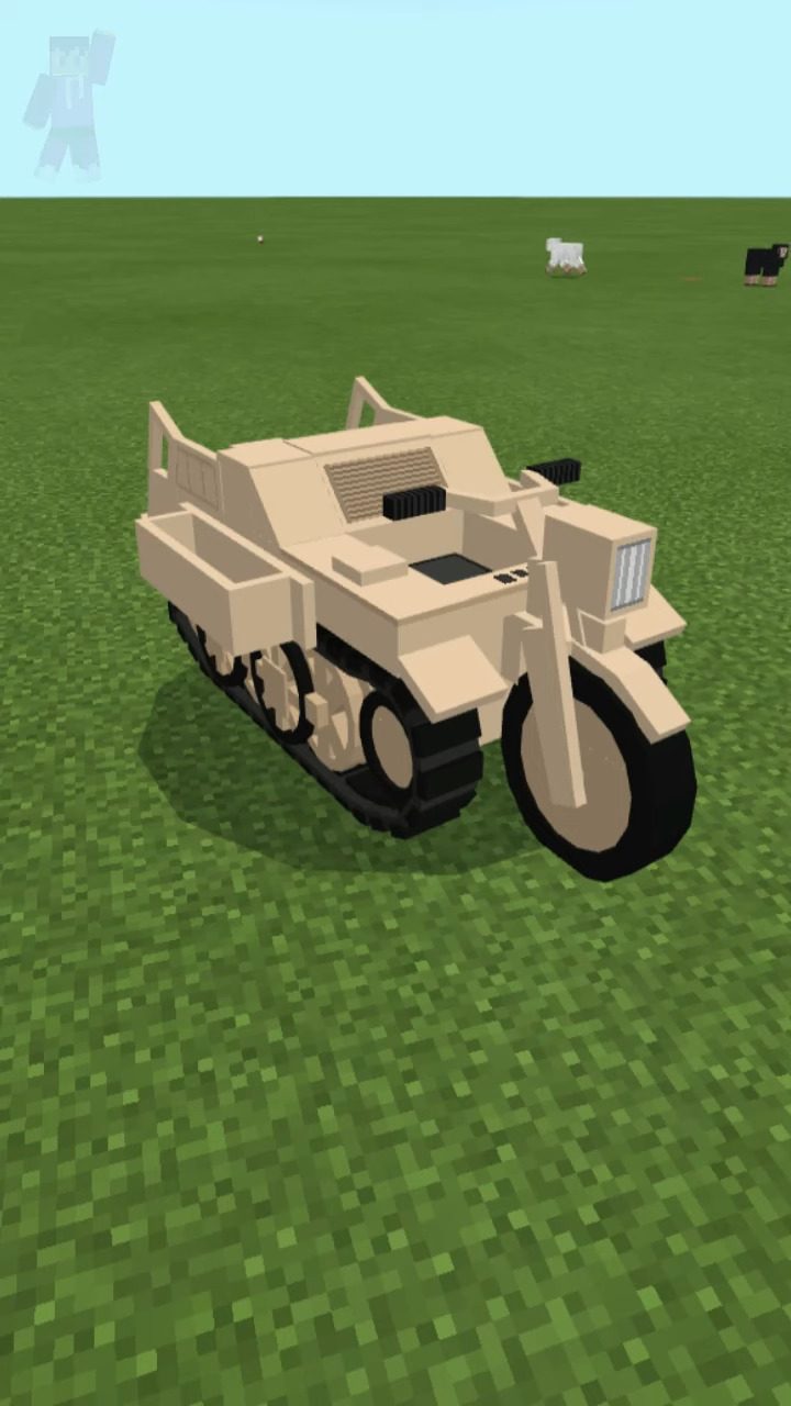 KettenKrad Mod (1.20.2, 1.19.2) - Sd.kfz. 2 Half-track Motorcycle 2