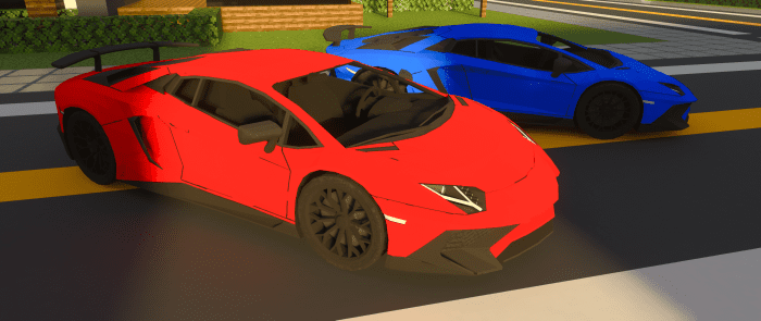 Lamborghini Aventador SV Addon (1.19) - MCPE/Bedrock Mod 4