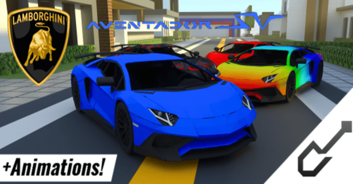 Lamborghini Aventador SV Addon (1.19) - MCPE/Bedrock Mod 1